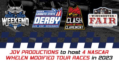 JDV Productions Announces Four NASCAR Whelen Modified Tour Dates For ...