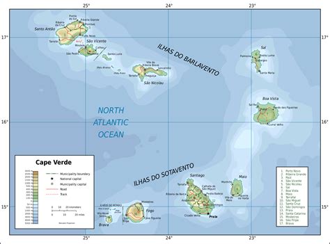 Cape Verde Map Africa – Topographic Map of Usa with States