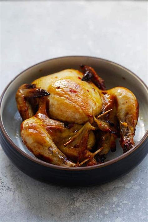 Spicy Honey Roasted Cornish Hen - tender, juicy and perfectly roasted Cornish Hen ...