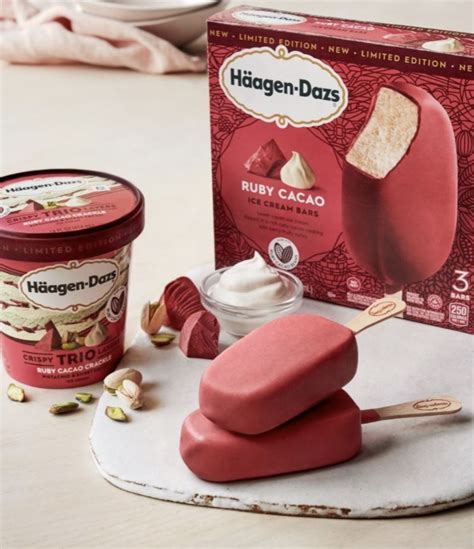 Häagen-Dazs' New Ruby Cacao Pint And Bars Are Naturally Red And So ...