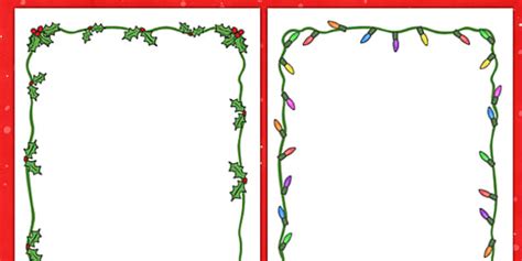 Christmas Border for Word Document Activities | Resources