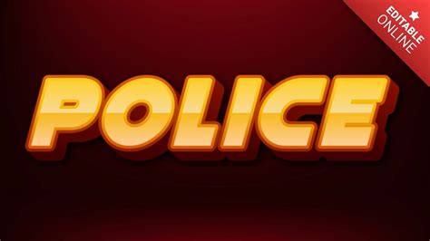 Police | King 3D | Text Effect Generator