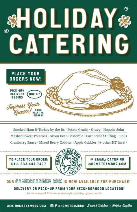 Nov 4 | Home Team BBQ Announces Holiday Catering Menu | Columbia, SC Patch