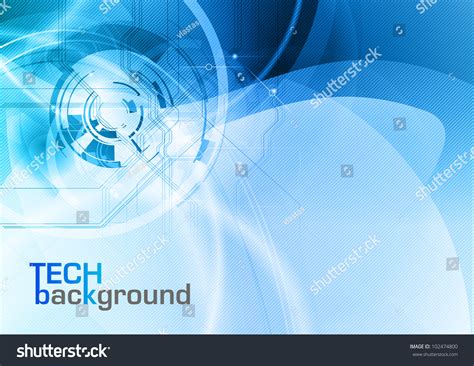 Blue Abstract Tech Vector Background Stock Vector (Royalty Free ...