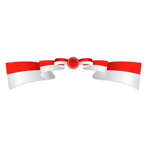 Red White Flag Ribbon Vector Hd, Red And White Flag Ribbon, Red And ...