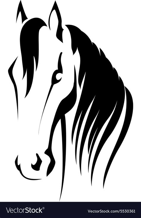 Silhouette of a horse head Royalty Free Vector Image