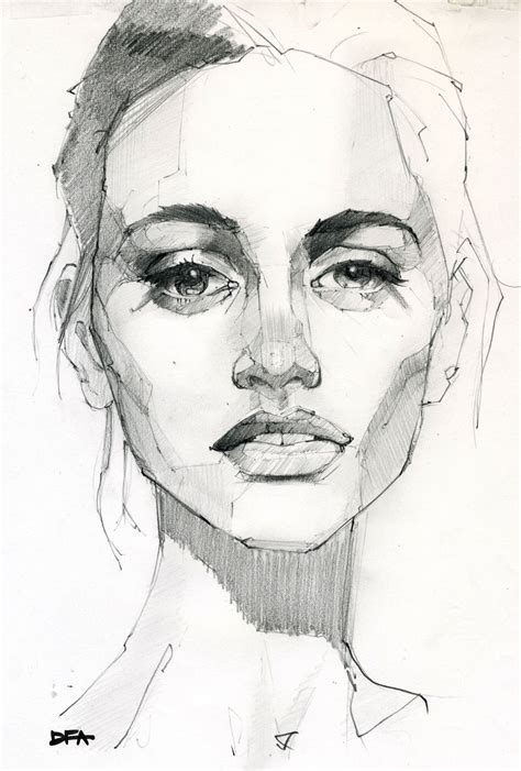 Graphite Portrait Drawing of beautiful woman | Desenho de rosto, Retrato abstrato, Figura desenho