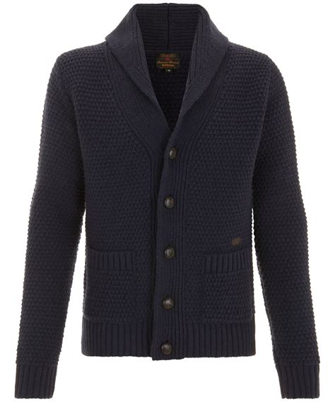 Barbour Navy Baltic Shawl Cardigan in Blue for Men | Lyst