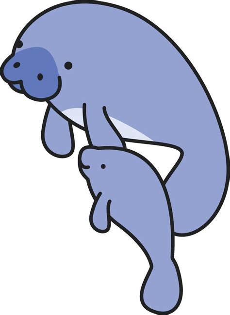 cute cartoon manatee 43178892 Vector Art at Vecteezy