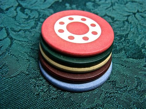 Clay Poker Chips Set of 5 Vintage Game Chips by FunkAndMoreVintage