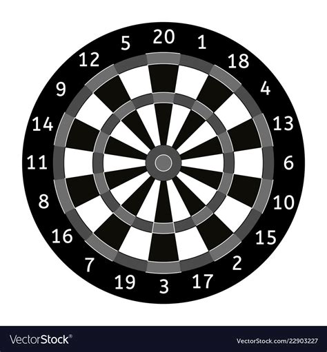 Darts board Royalty Free Vector Image - VectorStock