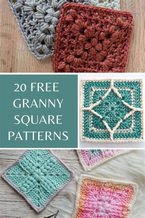 20 Free Crochet Granny Squares Patterns - Made by Gootie