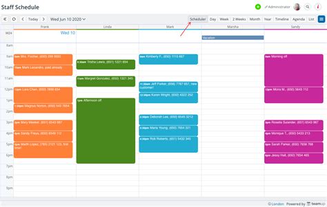 The Scheduler View