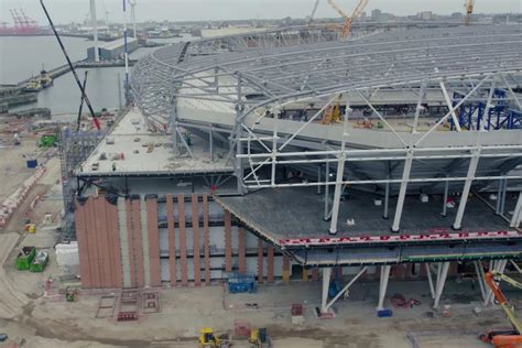 Roof structure takes shape on new Everton stadium | New Civil Engineer