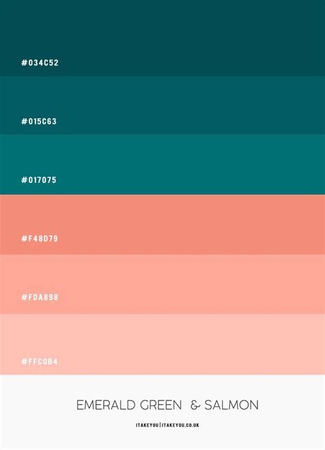 Emerald Green and Salmon Colour Scheme – Colour Palette #46 | Green ...