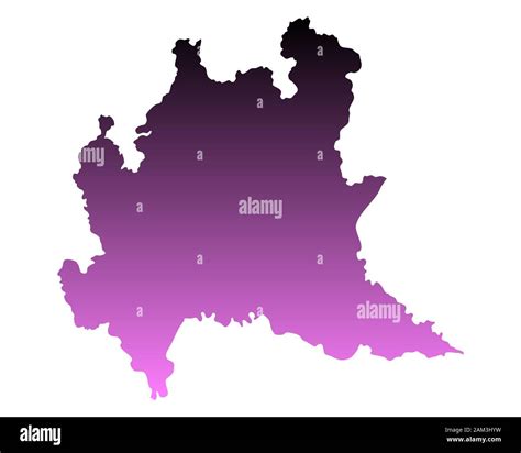 Map of Lombardy Stock Photo - Alamy