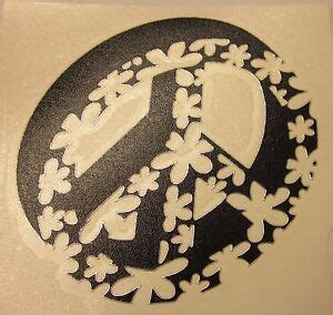 Hawaiian Theme (Floral) Peace Sign Vinyl Decal Sticker 4" Diameter (Made in USA) | eBay