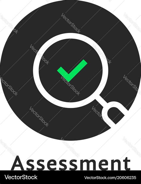 Round simple assessment logo on white Royalty Free Vector