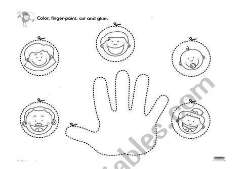 FINGER FAMILY - ESL worksheet by barbaraheloisa