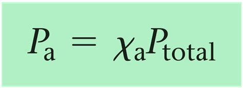 Partial Pressure Formula Mole Fraction