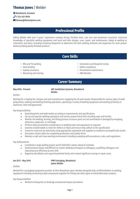 Welder resume example + guide [Land a top job]