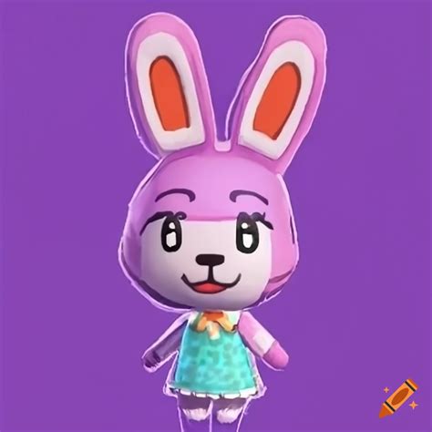 Character art of bonnie the bunny from animal crossing on Craiyon