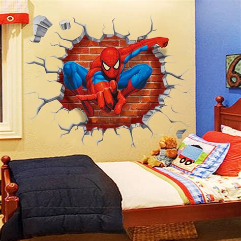 3d Spiderman Adesivos De Parede Decoração De Casa Adesivo De Paredes ...