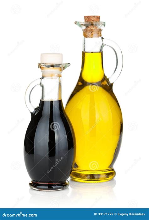 Olive Oil And Vinegar Bottles Stock Photography - Image: 33171772