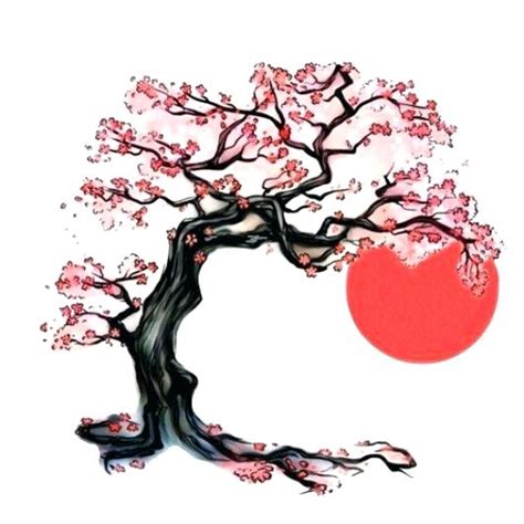 Japanese Cherry Blossom Tree Drawing | Free download on ClipArtMag