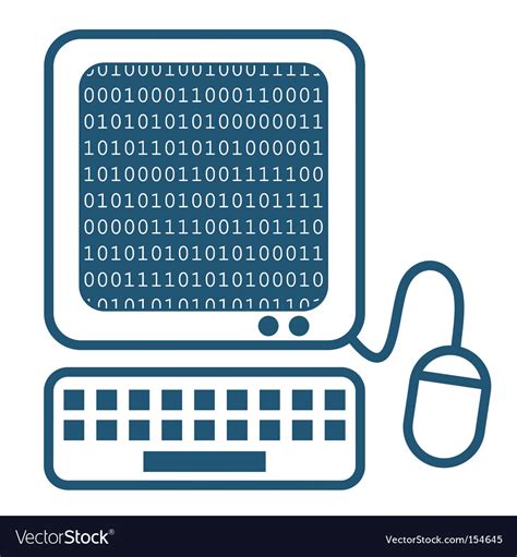 Computer binary Royalty Free Vector Image - VectorStock