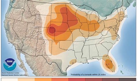 Terrifying tornado map shows areas of US at risk over next two months ...