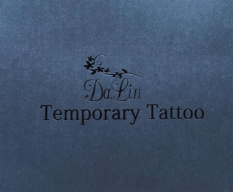 DaLin Temporary Tattoos - Flowers Collection (Black Rose) - 4 Sheets