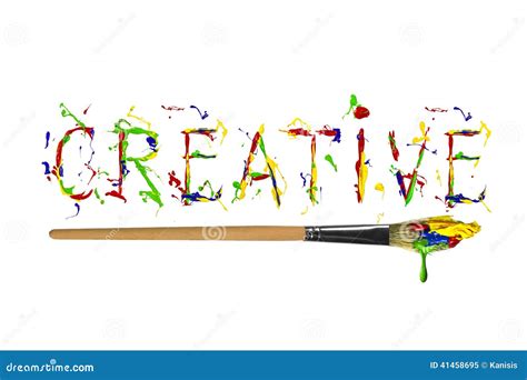 Colorful Paint Painted Word Creative Stock Illustration - Image: 41458695