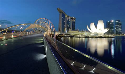 The Helix Bridge Photograph by Charlie Kwan | Fine Art America