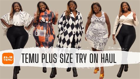 HUUUUUGE TEMU PLUS SIZE HAUL| SHIRTS, DRESSES, SETS, AND COATS ...