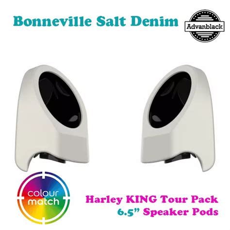 BONNEVILLE SALT DENIM King Tour Pack 6.5" Speaker Pods fit 14+ Harley Electra $279.00 - PicClick