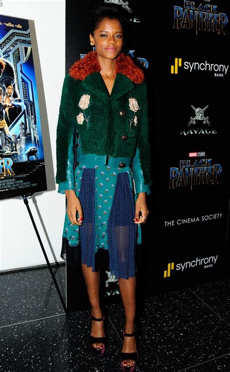 Letitia Wright (in New York City) from Black Panther Cast's Red Carpet ...