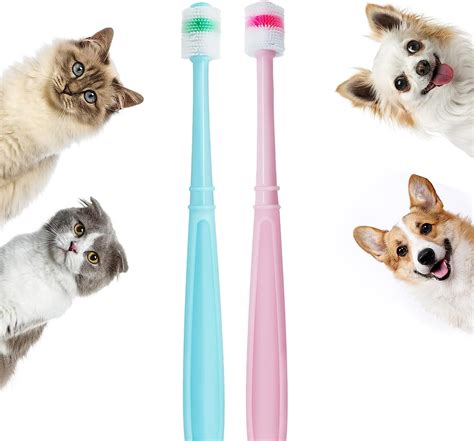 Small Dog & Cat Toothbrush Puppy Toothbrush 360 Degree Deep Clean Fresh ...