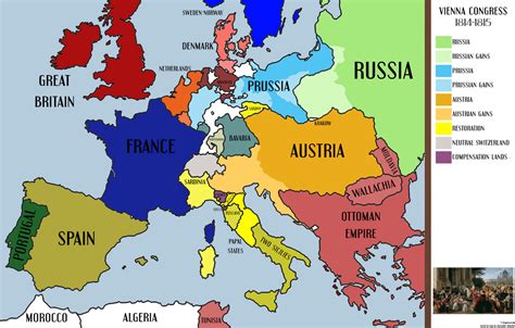 [OC] Map of the decisions of the Congress of Vienna 1814-1815 : r/MapPorn