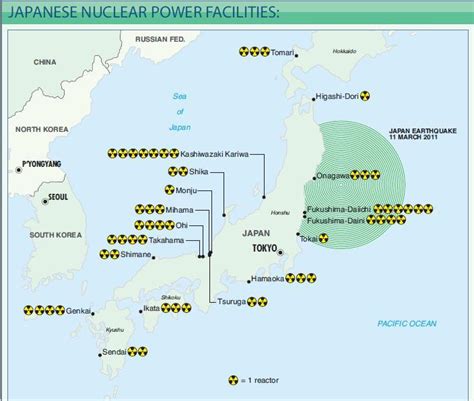 japan map nuclear reactor power facilities - Global Sherpa