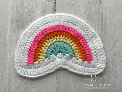 Free Rainbow Applique Crochet Pattern | Rainbow Crochet Pattern