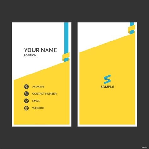 Free Vertical Business Card Template