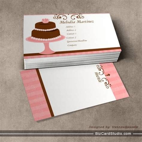 Pretty Cake Business Cards | Free business card templates, Bakery business cards templates ...