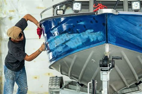 HOW TO PAINT A FIBERGLASS BOAT | Boat restoration, Boat painting, Boat cleaning