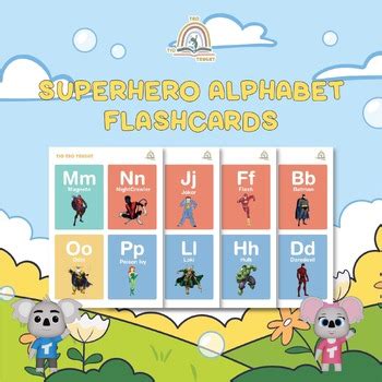 Superhero Alphabet Flashcards by TicTacTaught | TPT