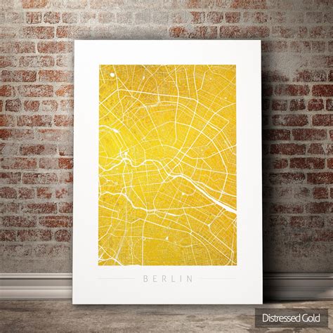 Berlin Map City Street Map of Berlin Germany Art Print - Etsy