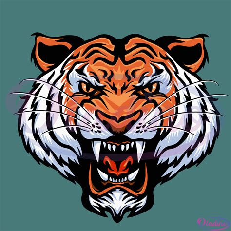 Growl Tiger Svg - Oladino