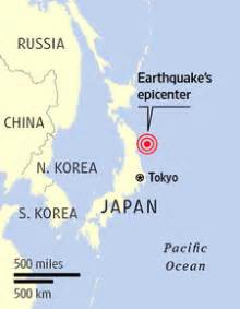 Japan Quake Epicenter Map