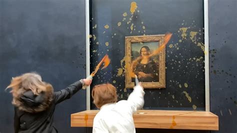 Activists splatter 'Mona Lisa' with soup in Louvre Museum in Paris - KVNU - News for Northern ...