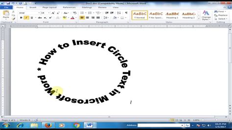 Insert Circle Text in Microsoft Word : Word Tips and Tricks - YouTube